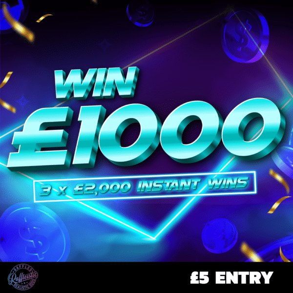 £1,000 Main Prize & 3 X £2,000 Instant Wins - LOW ODDS!