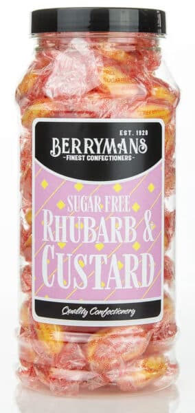 Rhubarb and Custard Sweets 415g Jar